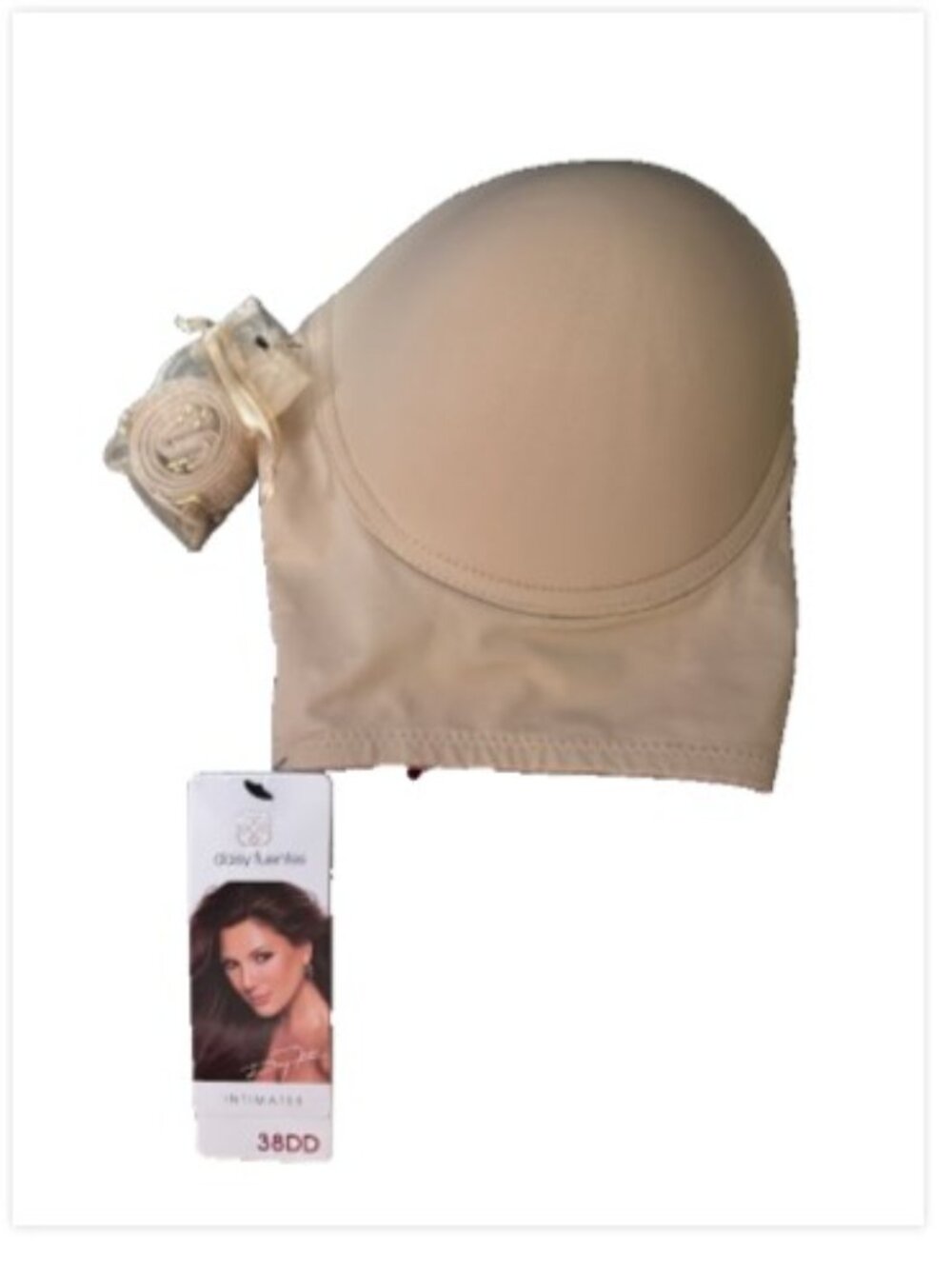 Daisy Fuentes Hourglass Convertible Longline Strapless Bra 38DD Nude NWT DF561X